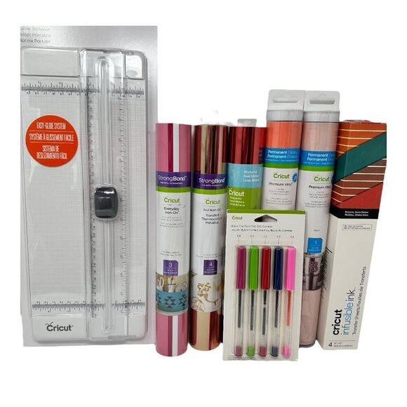 Cricut Craft Lot Vinyl Accessories Tools Iron On Infusible Ink Trimmer Set Gift - Picture 13 of 14